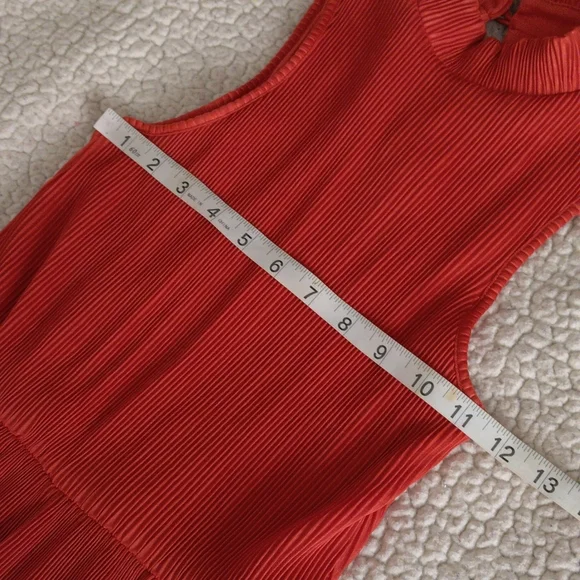 NWOT Sunday In Brooklyn XXS Ridged Orange Sleeveless Dress - Picture 12 of 17